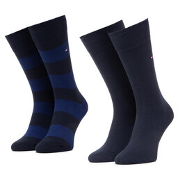Tommy Hilfiger 2 pár hosszú szárú férfi zokni Tommy Hilfiger 342021001 Blue 054