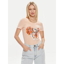 Guess Guess Футболка Ss Cn Tropical Train W4GI62 J1314 Оранжевий Slim Fit