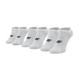 4F Σετ 3 ζευγάρια κοντές κάλτσες γυναικείες 4F H4L22-SOD302 Λευκό