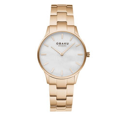 Obaku Sat Obaku Lyng Lille V247LXVWSV Gold/White