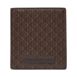 Calvin Klein Velika ženska denarnica Calvin Klein Coated Ns Slim Billfold LV04D1084G Rjava