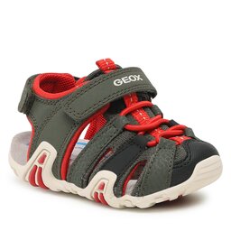 Geox Сандали Geox B Sandal Kraze B1524A0CE15C0754 M Dk Green/Red