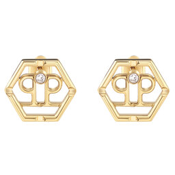 PHILIPP PLEIN Naušnice PHILIPP PLEIN Hexagon PJ2AA06EU Zlatna