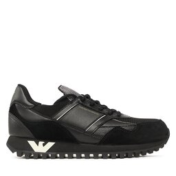 

Снікерcи Emporio Armani X4X616 XN632 N814 Black/Off White, Чорний