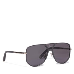 PHILIPP PLEIN Akiniai nuo saulės PHILIPP PLEIN Power Heksagon SPP009M Shiny Palladium W/Matt Grey Parts 0H70
