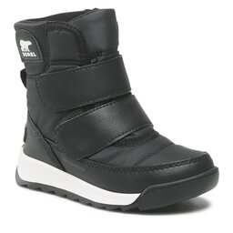 Sorel Sniego batai Sorel Childrens Whitney II Strap Wp NC3919-010 Black/Sea Salt