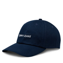 Tommy Jeans Gorra con visera Tommy Jeans Linear Logo AW0AW15845 Dark Night Navy C1G