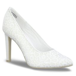 Marco Tozzi Pantofi cu toc subțire Marco Tozzi 2-2-22405-20 White Macrame