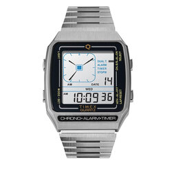 Ρολόι Timex Reissue Digital Lca TW2U72400 Silver/Silver