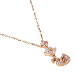 

Намисто Swarovski Dazzling Swan 5473024 Czmo/Ros, Рожеве золото