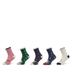 ONLY Set di 5 paia di calzini lunghi da donna ONLY Christmas 15302304 Multicolore