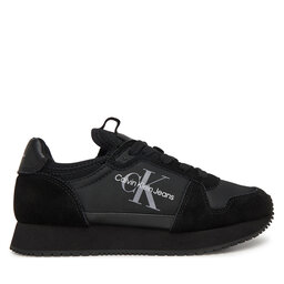 Calvin Klein Jeans Αθλητικά Calvin Klein Jeans Runner Sock Laceup Ny-Lth Wn YW0YW00840 Μαύρο