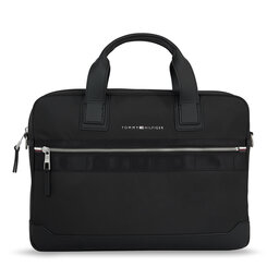 Tommy Hilfiger Porta PC Tommy Hilfiger Th Elevated Nylon Computer Bag AM0AM11574 Black BDS