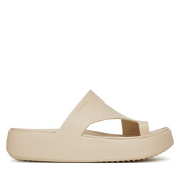 Crocs Σαγιονάρες Crocs Getaway Platform Toe Loop 210834 Μπεζ