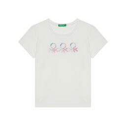 United Colors Of Benetton United Colors Of Benetton T-Shirt 3I1XC10MZ Weiß Regular Fit
