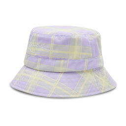 Karl Kani Καπέλο Karl Kani Signature Reversible Check Bucket Hat 7015488 Purple/Light Sand