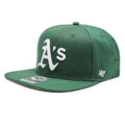 47 Brand Kšiltovka 47 Brand MLB Oakland Athletics Sure Shot '47 CAPTAIN B-SRS18WBP-DGB Zelená