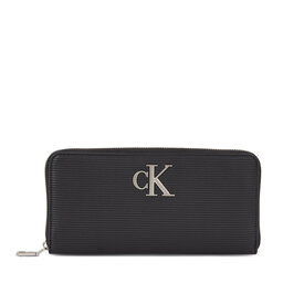 Calvin Klein Jeans Portfel damski Calvin Klein Jeans Minimal Monogram Zip Around T K60K611269 Czarny