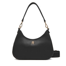 Tommy Hilfiger Дамска чанта Tommy Hilfiger Th Logotape Shoulder Bag AW0AW17226 Черен
