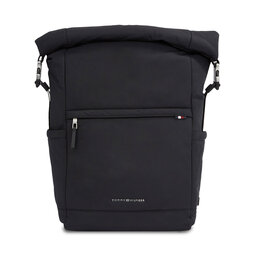 Tommy Hilfiger Hátizsák Tommy Hilfiger Th Signature Rolltop Backpack AM0AM12221 Fekete