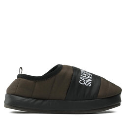

Тапочки Calvin Klein Home Shoe Slipper W Warm Lining YM0YM00242 Black Olive LBL, Зелений