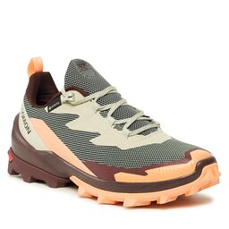 Salomon Trekking Salomon Cross Over 2 GORE-TEX L47271400 Alfalfa/Cantaloupe/Bitter Chocolate