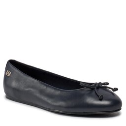 Tommy Hilfiger Bailarinas Tommy Hilfiger Essential Leather Ballerina FW0FW07768 Space Blue DW6