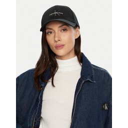 Calvin Klein Šiltovka Calvin Klein Mono Logo Embro K60K612317 Čierna