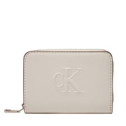 Calvin Klein Jeans Sieviešu maks Calvin Klein Jeans Sculpted Med Zip Around Wallet LV04K1004G Écru
