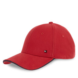 Tommy Hilfiger Шапка с козирка Tommy Hilfiger Th Corp Flannel 6 Panel Cap AM0AM13164 Червен