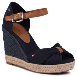 Tommy Hilfiger Espadrilky Tommy Hilfiger Basic Opened Toe High Wedge FW0FW04784 Desert Sky DW5