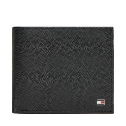 Tommy Hilfiger Velká pánská peněženka Tommy Hilfiger Th Flag Cc Flap And Coin AM0AM13520 Černá