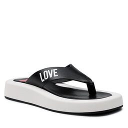 LOVE MOSCHINO Джапанки LOVE MOSCHINO JA28293G0EIE300A Nero/Bianco