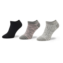 DKNY Set de 3 perechi de șosete medii de damă DKNY Elva S4_0094T_DKY Grey/Pink Animal