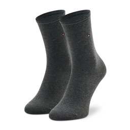 

Набір 2 пар високих жіночих шкарпеток Tommy Hilfiger 371221 Middle Grey Melange 758, Сірий