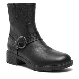 

Ботильйони Clarks Hearth Cross 261742344 Black Leather, Чорний