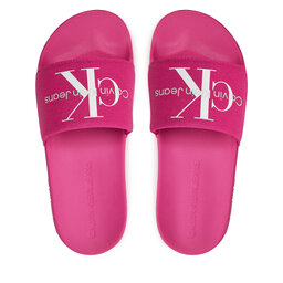 

Шльопанці Calvin Klein Jeans Slide Monogram Co YW0YW00103 Fuchsia Fedora/Bright White 0J3, Рожевий
