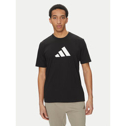 adidas adidas Marškinėliai Future Icons 3 Bar Logo JI8770 Juoda Regular Fit