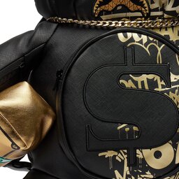 

Рюкзак SPRAYGROUND Half Graff Gold Bear 910B5538NSZ Чорний