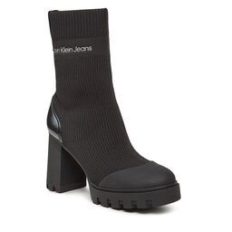 Calvin Klein Jeans Боти Calvin Klein Jeans Platform Knit Sock Knit Wn YW0YW01196 Triple Black 01Q