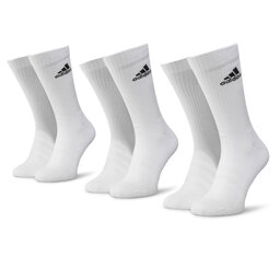 adidas Set od 3 para unisex visokih čarapa adidas Cush Crw 3PP DZ9356 White/White/Black