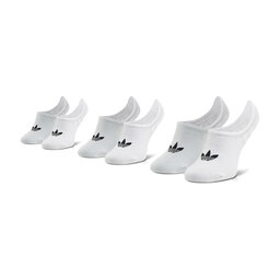 adidas Set di 3 paia di pedulini unisex adidas No-Show Socks 3P FM0676 White