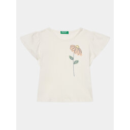 United Colors Of Benetton United Colors Of Benetton Футболка 3096G10DY Écru Regular Fit