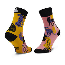 

Високі шкарпетки unisex Cup of Sox Wild Socks Pantery, Жовтий