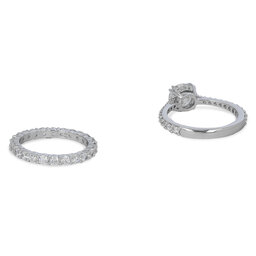 

Набір з 2 кілець Swarovski Constella 5647662 Whi/Rhs, Срібний