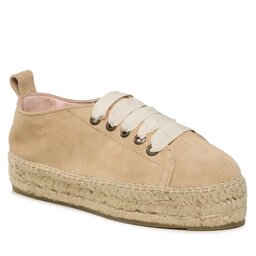 Manebi Espadrile Manebi Lace-Up Espadrilles K 1.1 E0 Champagne Beige