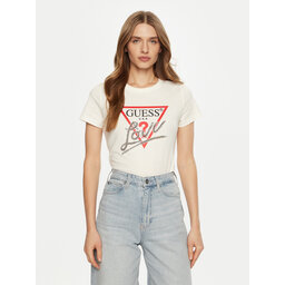 Guess Guess Majica W5RI10 I3Z14 Écru Regular Fit