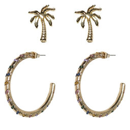 ONLY Набір пар сережок ONLY Onlpalm 15311694 Золотий