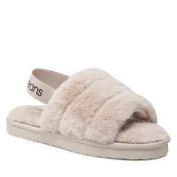 Calvin Klein Jeans Παντόφλες Σπιτιού Calvin Klein Jeans Home Slipper Fakefur Elastic YW0YW00751 Eggshell ACF