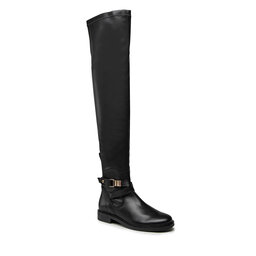 Tommy Hilfiger Botfortai Tommy Hilfiger Th Hardware Overknee Boot FW0FW06057 Black BDS